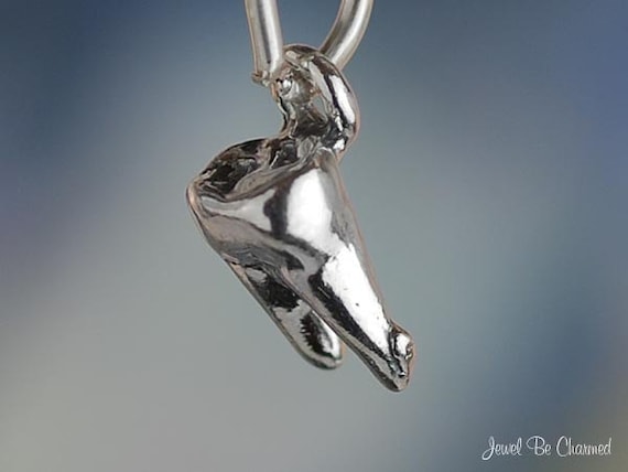 925 Sterling Silver Simple Solid DentistS Dental Molar Tooth Pendant Charm