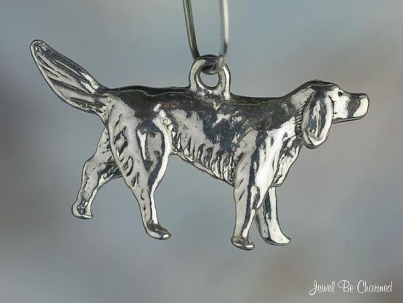 May include: A silver charm in the shape of a dog. The charm is detailed and has a realistic look. It is a great addition to any charm bracelet.