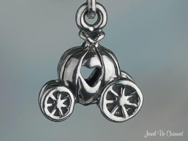 Sterling Silver Cinderella Pumpkin Coach Fairy Tale Carriage Charm 925