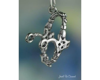 Sterling Silver Hackamore Charm Bitless Bridle Horse Tack Riding .925