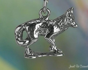 925 Sterling Silver Fox Sleep Pendant Charm Fit European Bracelet