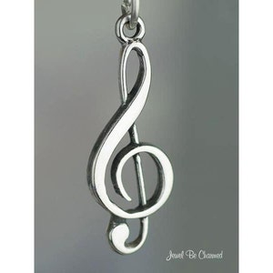 Sterling Silver G Clef Treble Clef Charm Musician Music Solid .925