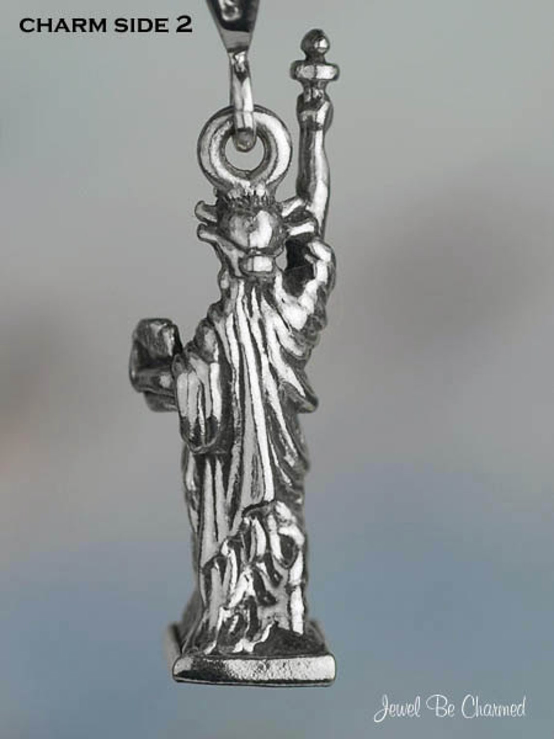 Sterling Silver Statue of Liberty Charm New York City 3D Solid Etsy