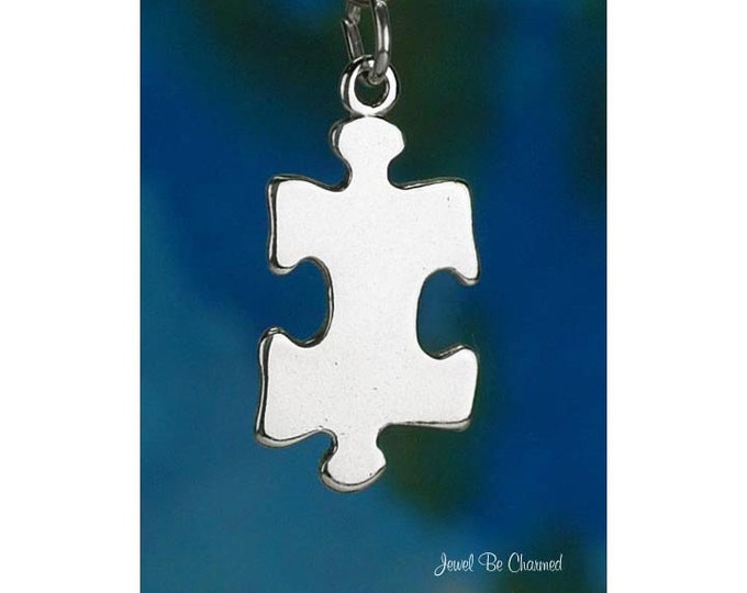 Sterling Silver Autism Jigsaw Puzzle Piece Charm Awareness Solid .925 ...
