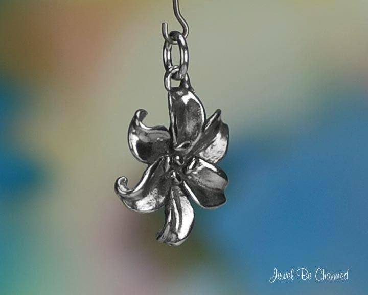 Sterling Silver Daylily or Lily Charm Garden Flower Lilies - Etsy