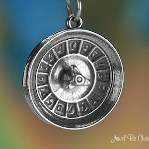 Sterling Silver Roulette Wheel Charm Casino Las Vegas Game Solid .925