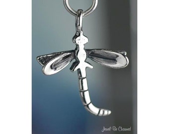 Sterling Silver Dragonfly Charm Pond Insect Dragonflies Solid .925