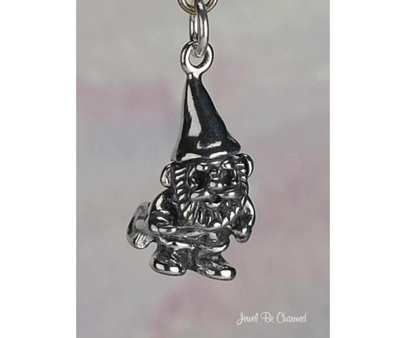 PENDANT STERLING SILVER GARDEN LAWN GNOME CHARM