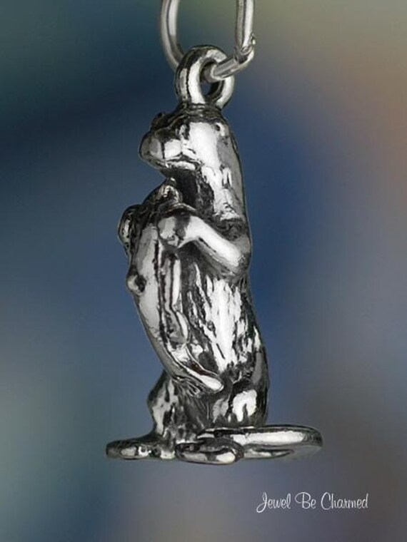 Silver Sea River Otter Charm Pendant – Metal Pewter Animal Jewelry, New With Tags