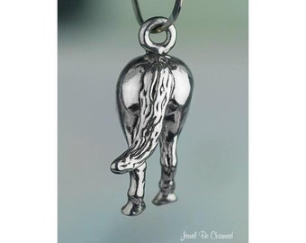 Sterling Silver Horse Rear End Charm Joke Comedy Gag Gift Solid .925