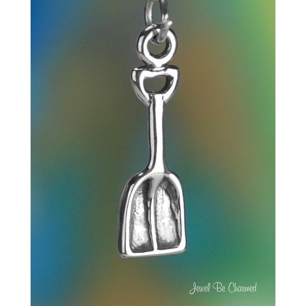 Sterling Silver Snow Shovel Charm Winter Storm Blizzard 3D Solid .925