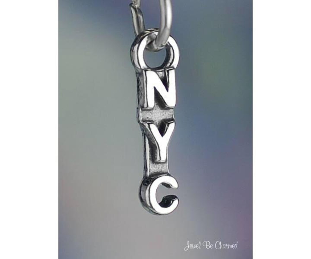 Sterling Silver New York City Charm NYC Tourist Travel Home Solid .925
