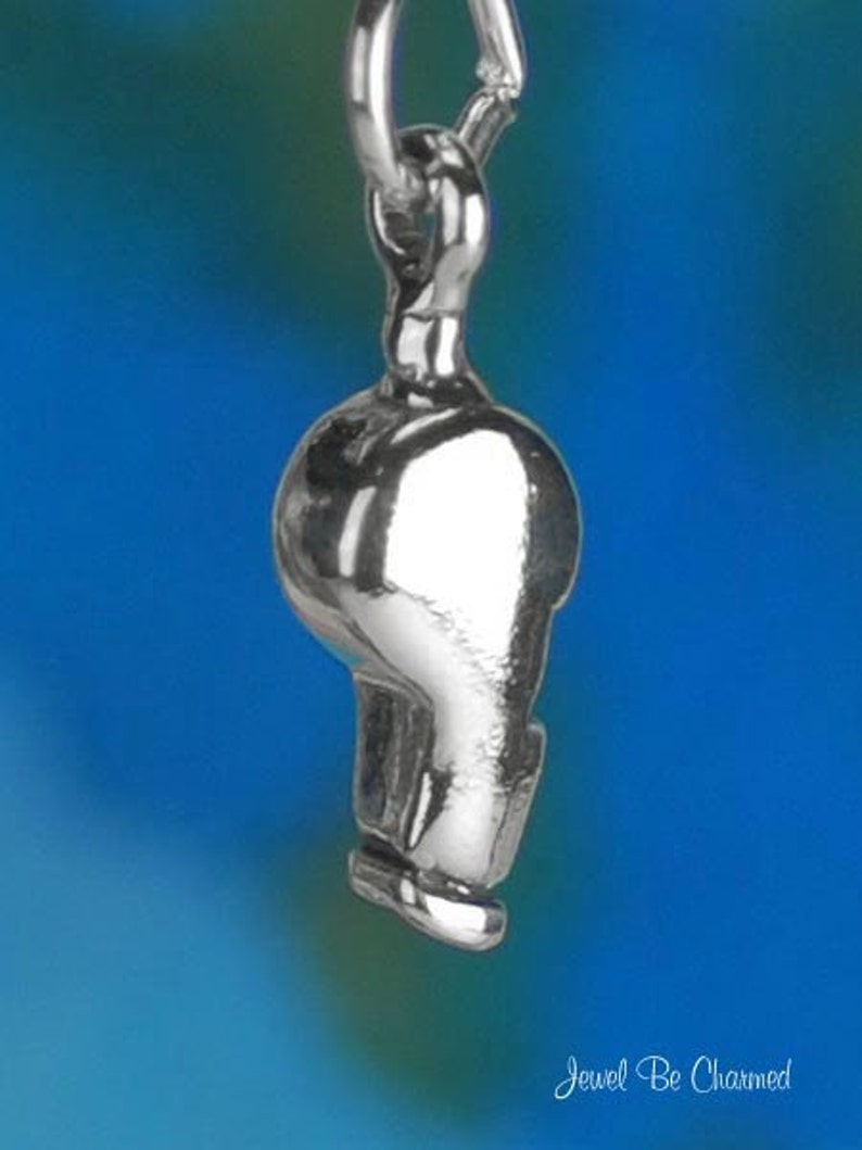 Sterling Silver Coach or Referee Whistle Charm Whistles 3D Etsy