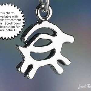 Small Sterling Silver Goat Charm Native American Petroglyph Solid .925 image 2