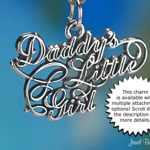 Sterling Silver "Daddy's Girl" Heart Charm Pendant | 925 Silver | Simple & Sweet Jewelry Gift 8 thumbnail image