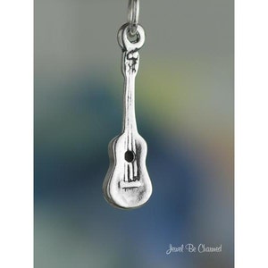 Sterling Silver Ukulele Charm Uke Hawaii Instrument Music 3D Solid 925