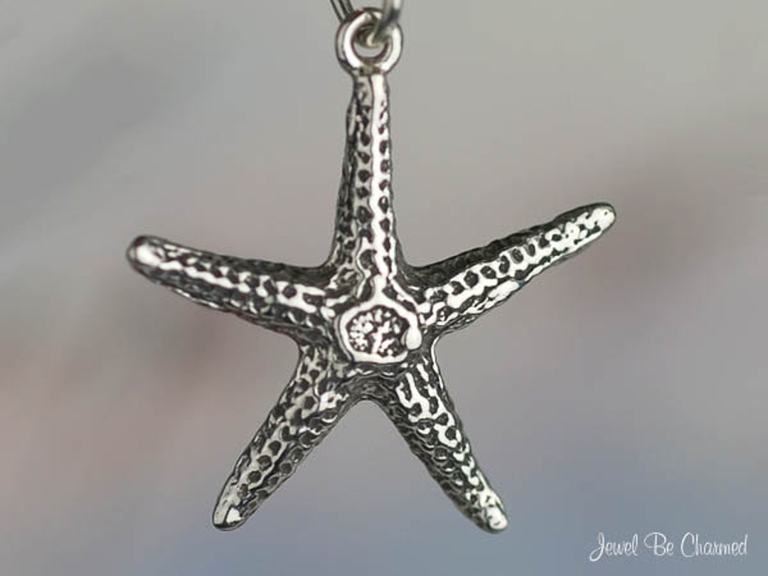 Sterling Silver Starfish Charm Ocean and Beach Themes 3D Solid .925 - Etsy
