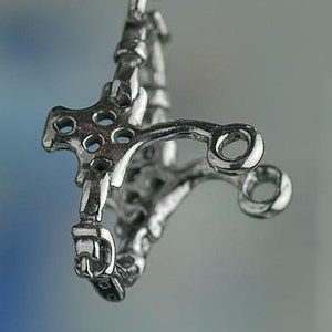 Sterling Silver Hackamore Charm Bitless Bridle Horse Tack Riding .925 image 4