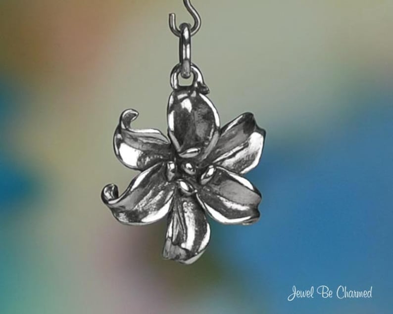 Sterling Silver Daylily or Lily Charm Garden Flower Lilies - Etsy