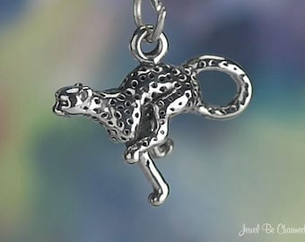 Vintage Silver Alloy Cheetah Panther Head Pendants Charms Findings 20pcs 50761