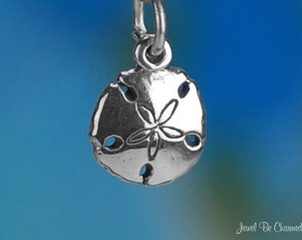 Miniature Sterling Silver Sand Dollar Charm Beach Ocean Tiny Solid 925