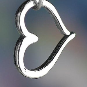 Ag Sterling Silver Openwork Hearts Charm