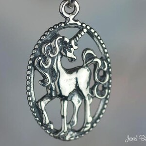 Pretty Unicorn Charm Sterling Silver Mythical Horse Lovers Solid .925