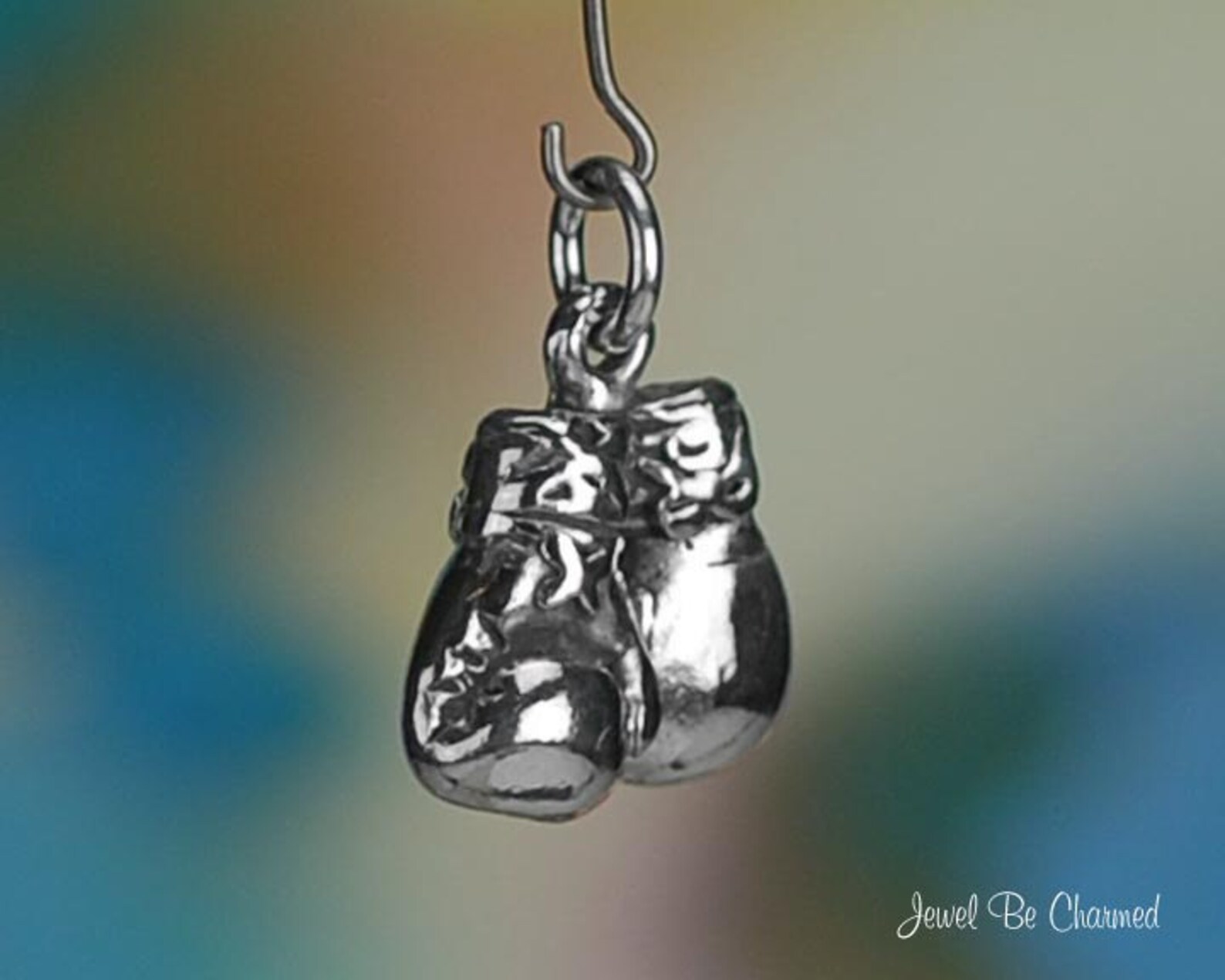Sterling Silver Boxing Gloves Charm Sterling Silver Boxer 3D Etsy