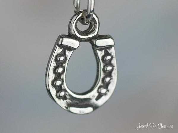 Small Sterling Silver Horseshoe Charm Horse Good Luck Tiny Solid .925