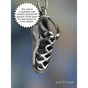 Sterling Silver Irish Dancing Shoe Charm Soft Shoes Dancer Solid .925 image 2