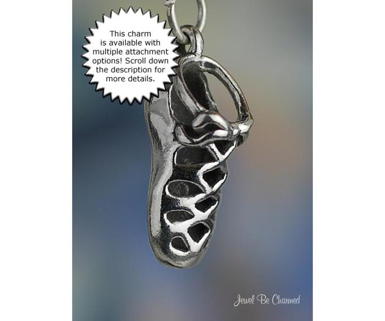 Sterling Silver Irish Dancing Shoe Charm Soft Shoes Dancer Solid .925 image 2