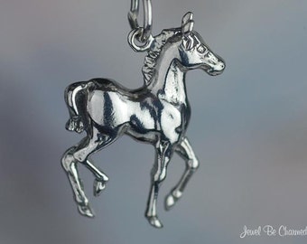 Sterling Silver Foal Baby Horse Charm Colt Filly Equine Pony Solid 925