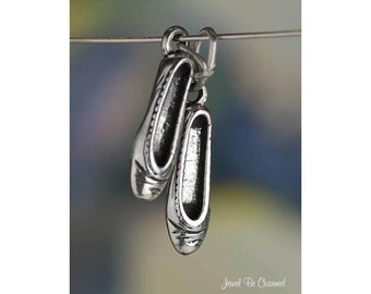 Sterling Silver 17x5mm Ballerina Ballet Slipper Toe Shoe with Bow Dance Charm! Sterling Silver 17x5mm Ballerina Ballet Slipper Toe Shoe with Bow Dance Charm!