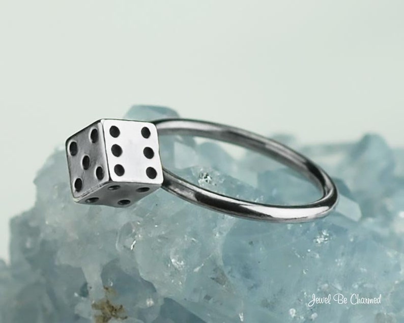 Sterling Silver Dice Ring Solid .925 Dice Game Rings Custom Etsy