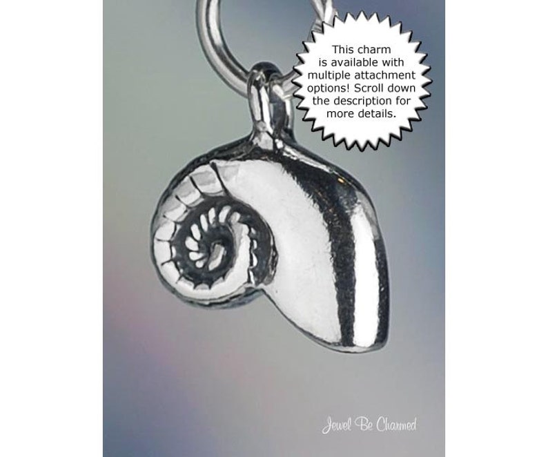 Pode incluir: Encanto de prata em forma de concha. O encanto est&aacute; dispon&iacute;vel com m&uacute;ltiplas op&ccedil;&otilde;es de fixa&ccedil;&atilde;o. Este encanto &eacute; de Jewel Be Charmed.