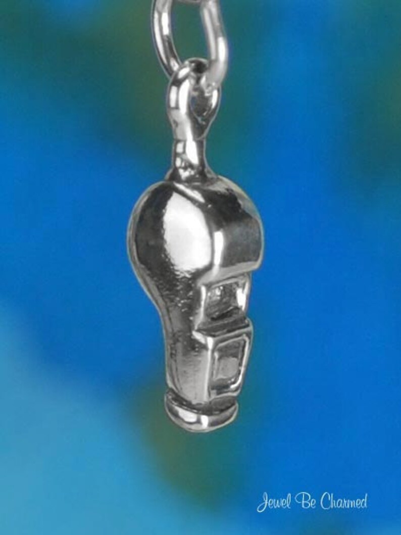 Sterling Silver Coach or Referee Whistle Charm Whistles 3D Etsy
