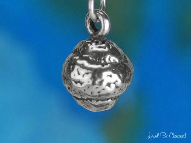 Sterling Silver Tennis Ball Charm Sports Player Equipment 3D Solid 925