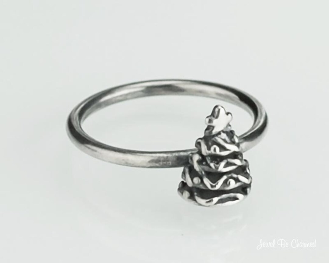 Sterling Silver Christmas Tree Ring Solid .925 Rings Custom Sizes Etsy