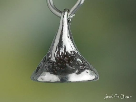 Sterling Silver Chocolate Chip Charm Baking Dessert Small 3D Solid 925
