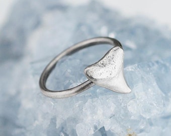 Sterling Silver Shark Tooth Ring Solid .925 Shark Rings Custom Sizes