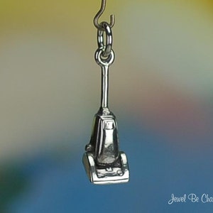 Sterling Silver Upright Vacuum Cleaner Charm House Cleaning Solid .925