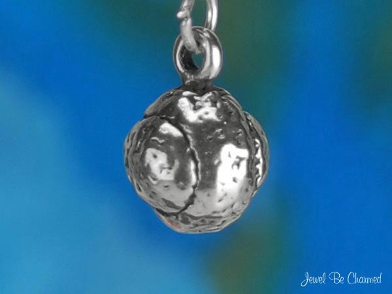 Sterling Silver Tennis Ball Charm Sports Player Equipment 3D Solid 925