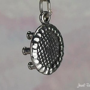 Sterling Silver Trampoline Charm Jumping Trampolines Toy 3D Solid .925