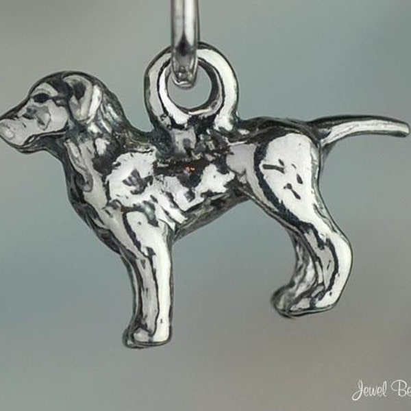 Sterling Silver Labrador Retriever Charm Lab Labradors 3D Solid .925