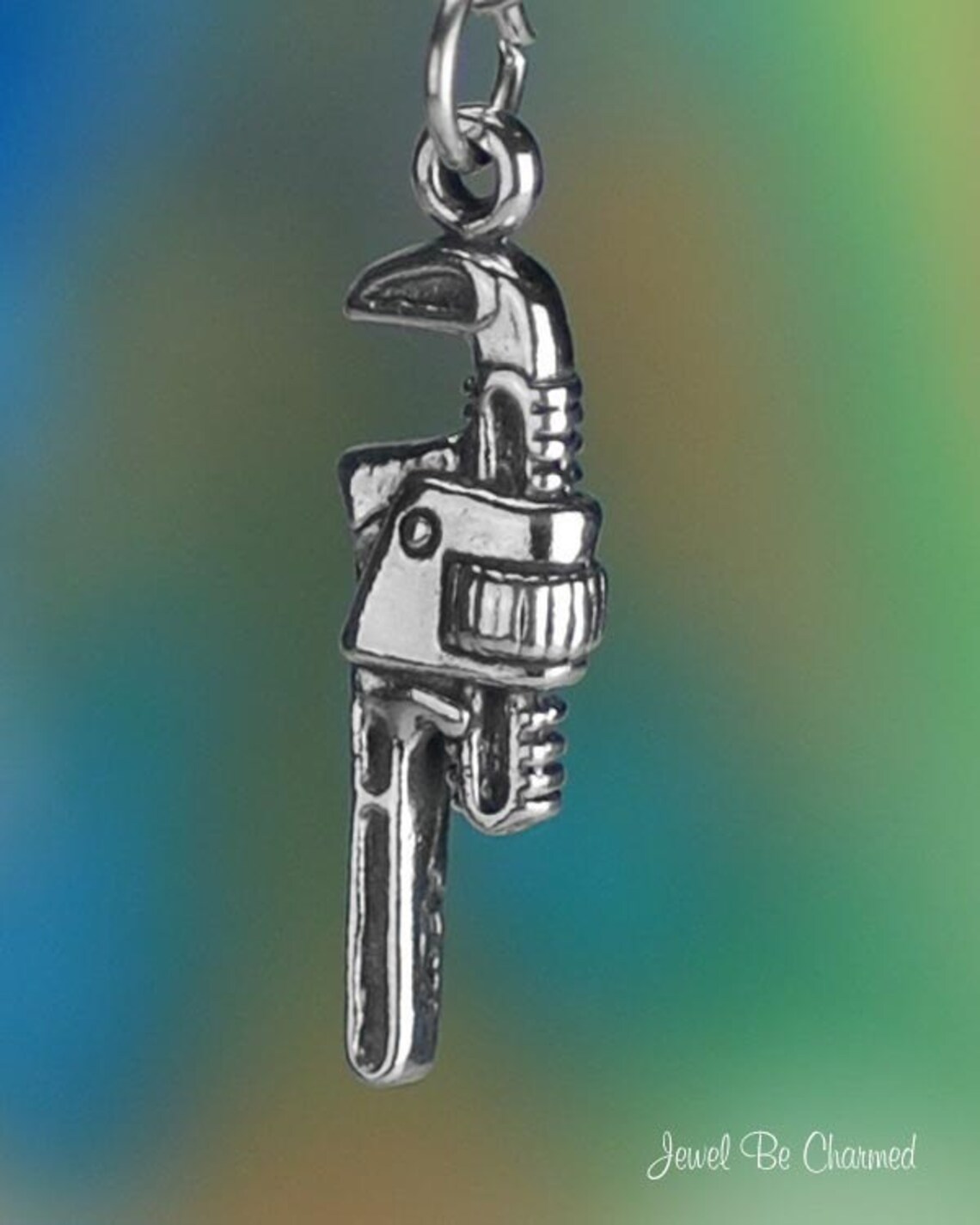 Sterling Silver Pipe Wrench Charm Tool Stillson Wrenches 3D Etsy