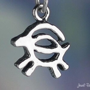 Small Sterling Silver Goat Charm Native American Petroglyph Solid .925 image 3