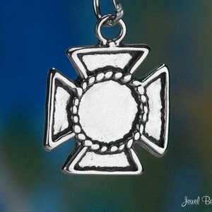 Sterling Silver Maltese Cross Charm Maltese Crosses Symbol Solid .925