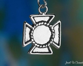 Sterling Silver Maltese Cross Charm Maltese Crosses Symbol Solid .925