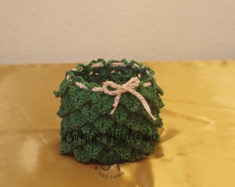 Crochet lantern, crochet pattern in German, leaf lantern, crochet gift, PDF file