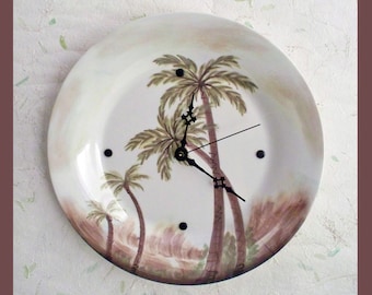 Placa de reloj de pared tropical